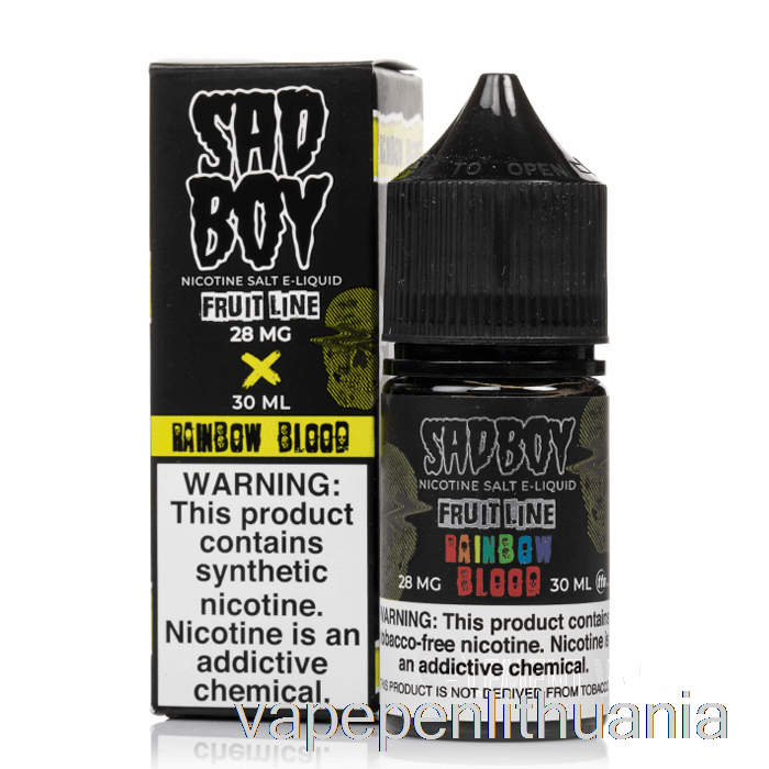 Vaivorykštės Kraujas - Sadboy Druskos - 30ml 48mg Vape Skystis